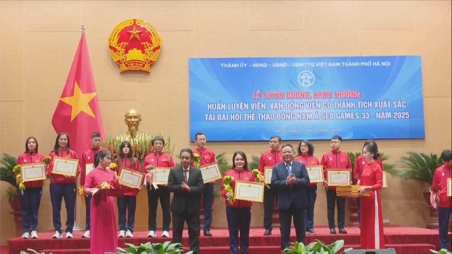 VĐV Hà Nội được thưởng lớn sau SEA Games 33 